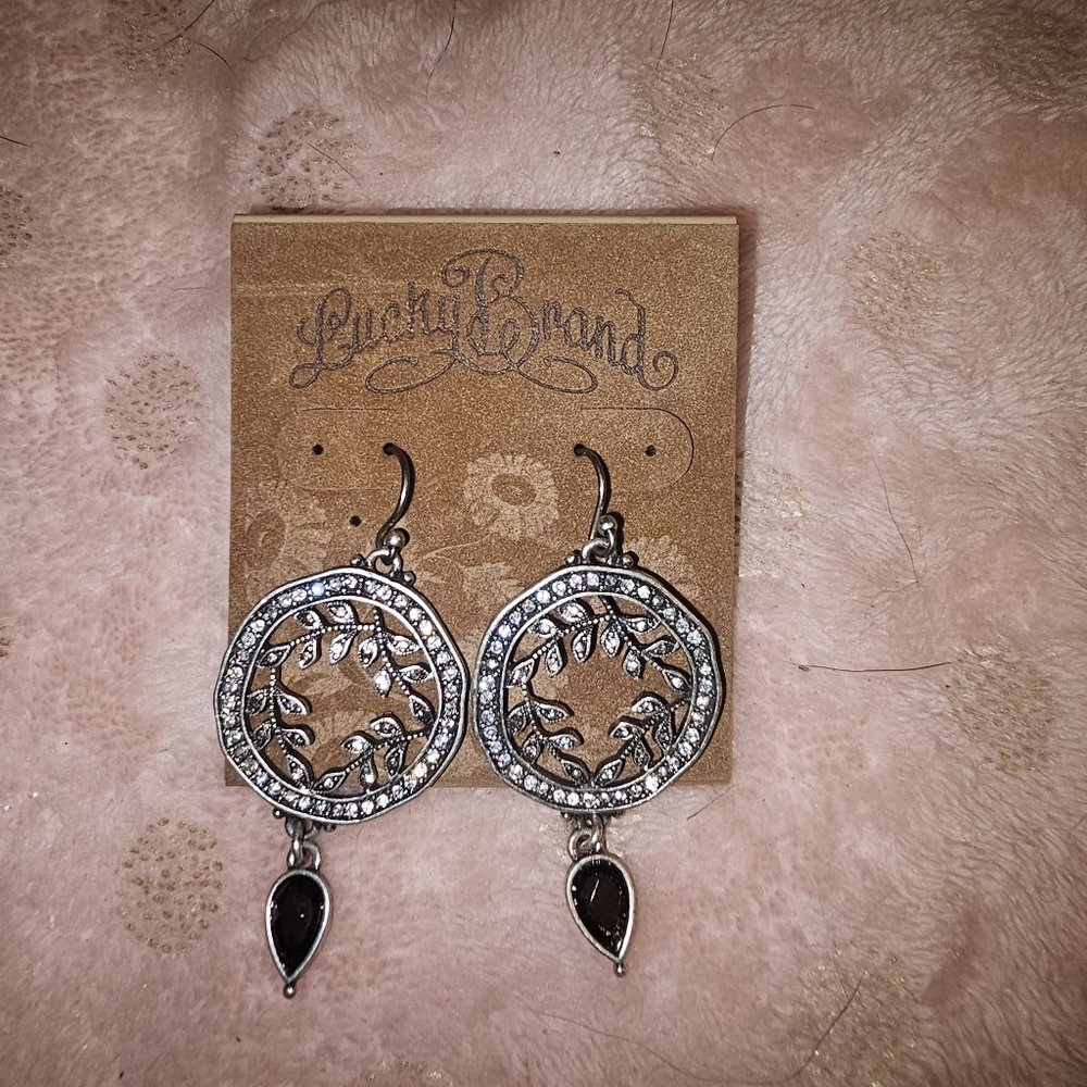 Lucky Brand stearling silver and brass earrings